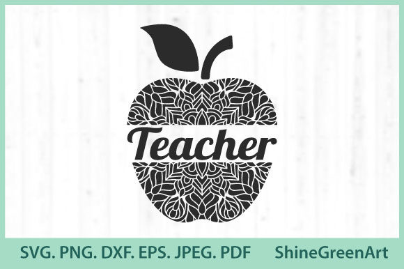 Apple Teacher Mandala: Crafts & Graphics Review