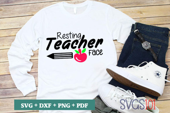 Resting Teacher Face Graphics for Crafts