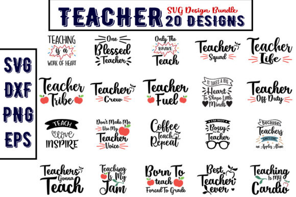 Teacher Bundle: Fresh Graphics for Crafts & Brands