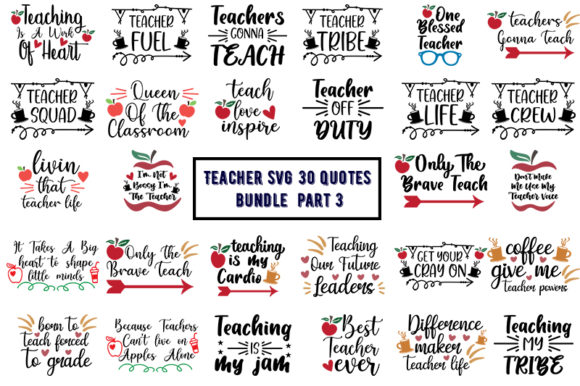 Teacher Quotes Bundle: Graphics for Crafts & Branding